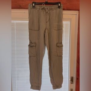 Army green cargo joggers
